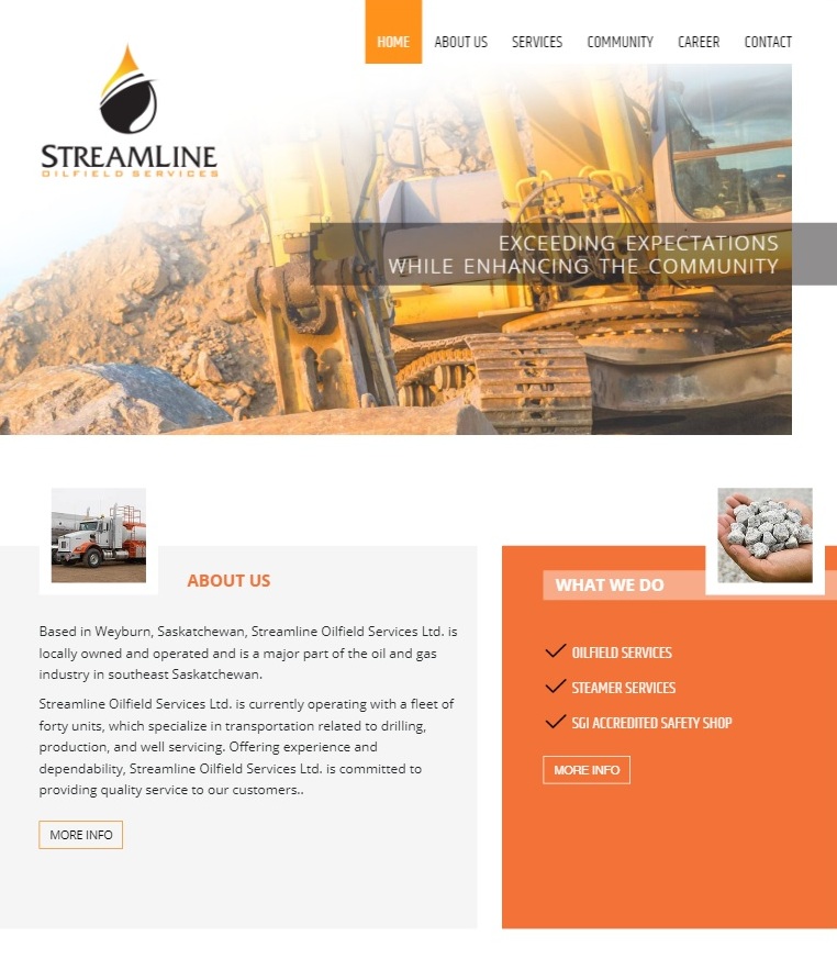 DMS Services Website Portfolio - Streamline Oilfield Services Ltd.