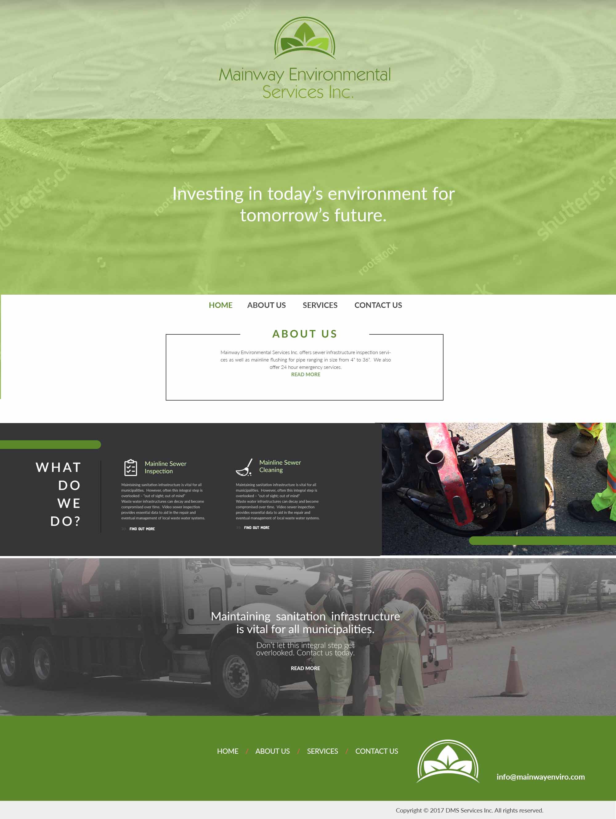 DMS Services Website Portfolio - Mainway Environmental Services Inc.