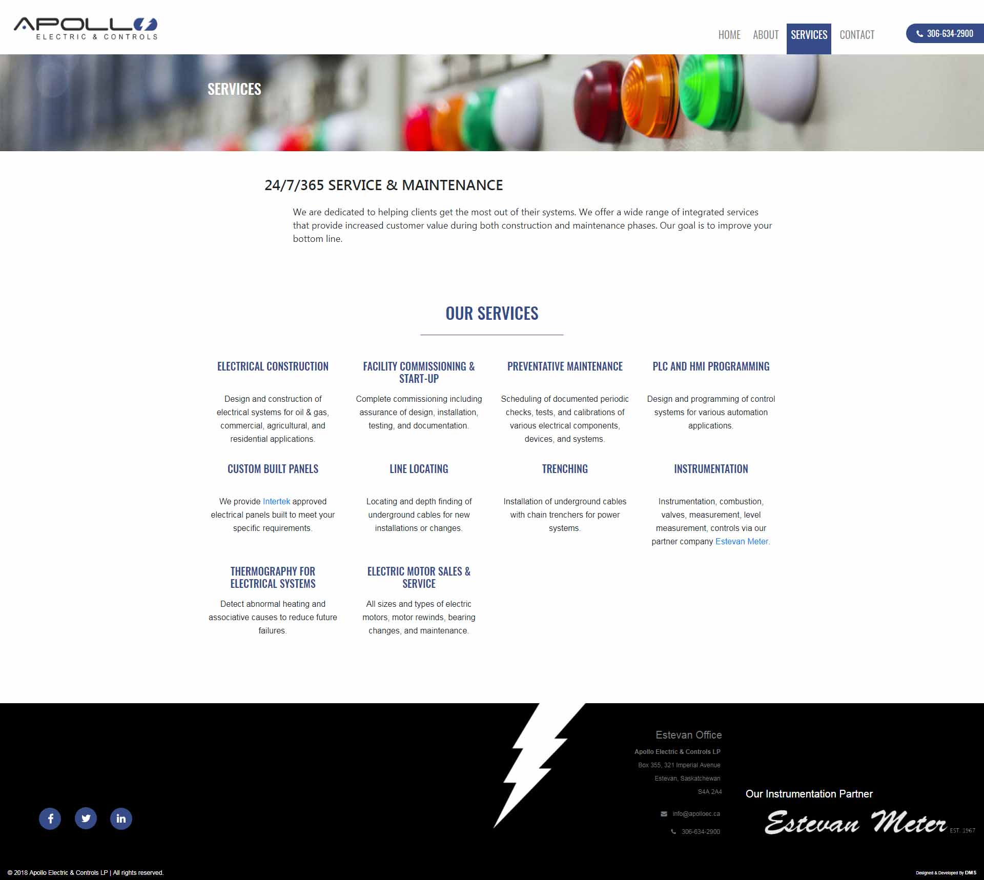 DMS Services Website Portfolio - Apollo Electric & Controls LP .