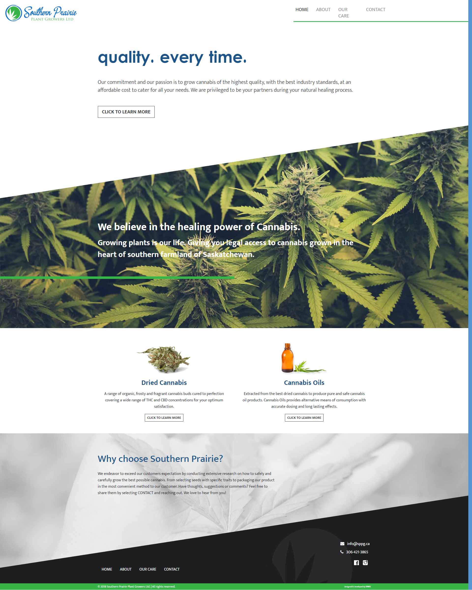 DMS Services Website Portfolio - Southern Prairie Plant Growers Ltd.