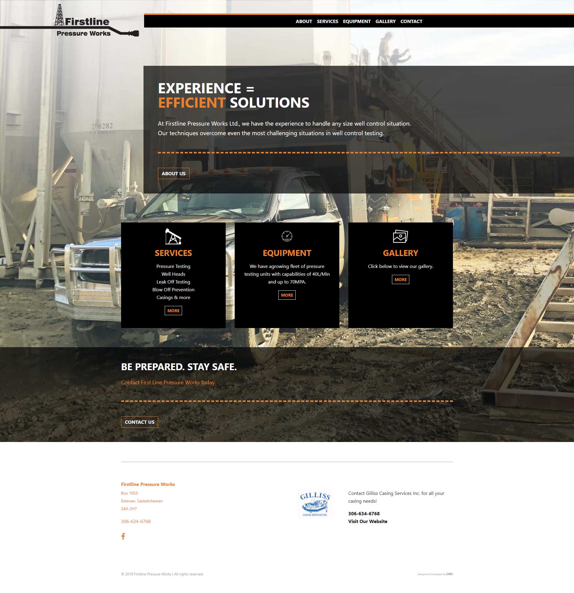 DMS Services Website Portfolio - Firstline Pressure Works