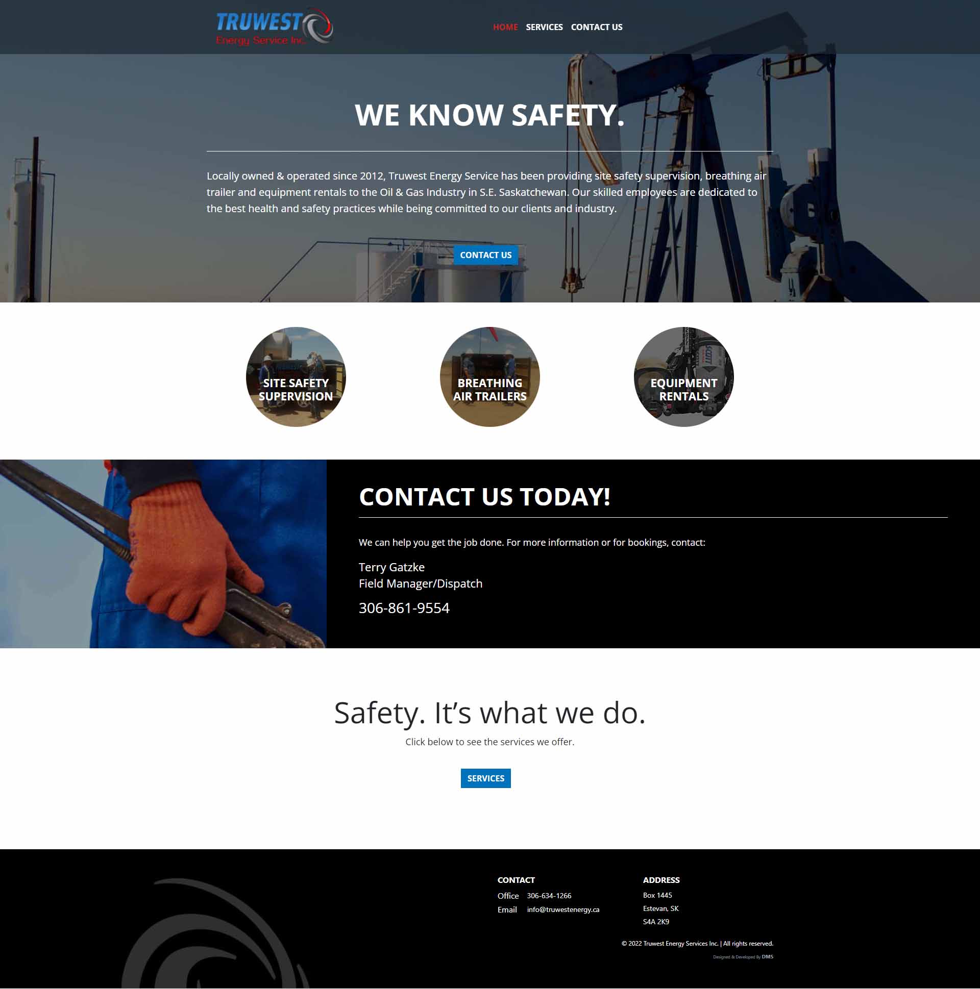 DMS Services Website Portfolio - Truwest Energy Services Inc.