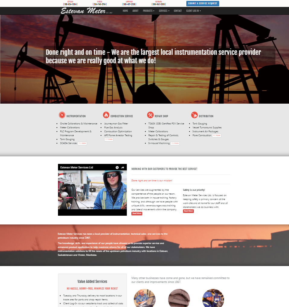 DMS Services Website Portfolio - Estevan Meter Services